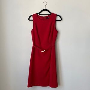 White House Black Market, size 6 red dress, lined in new condition